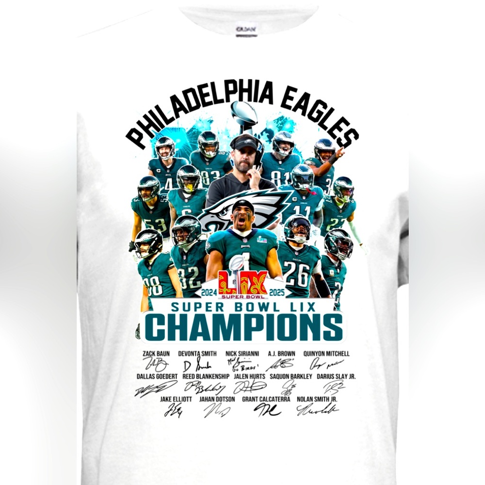 Philadelphia Eagles Super Bowl LIX Champions T-Shirt